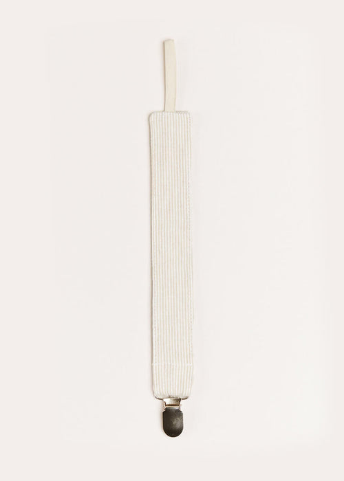 Striped Clip Dummy in Beige ACCESSORIES from Pepa London