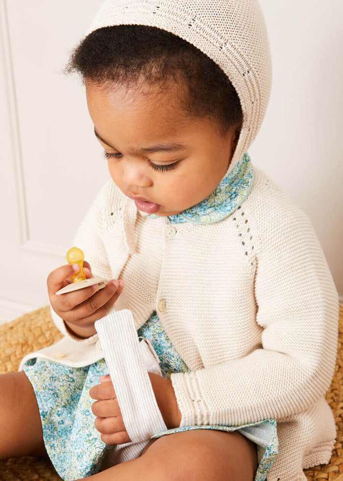 Striped Clip Dummy in Beige ACCESSORIES from Pepa London