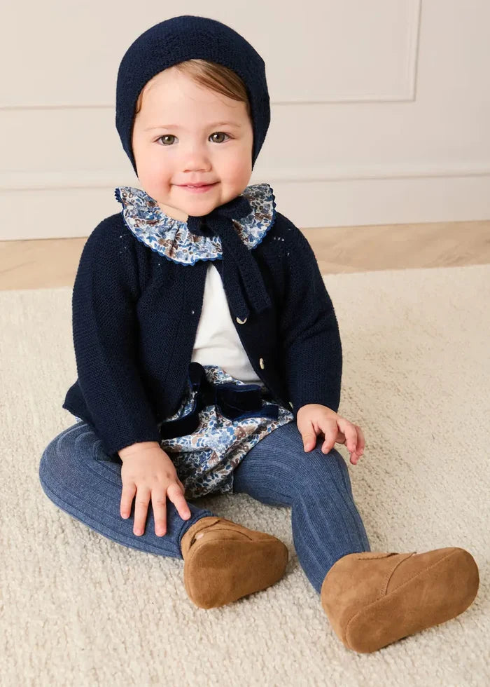 Suede Fleece Lined Booties in Camel (17-20EU) SHOES from Pepa London