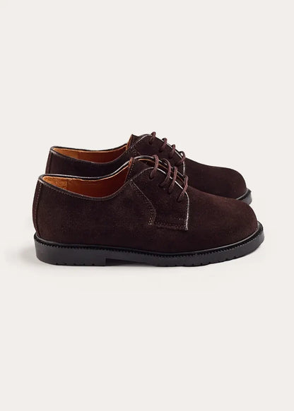 Suede Lace Up Shoes in Brown (24-35EU) SHOES from Pepa London