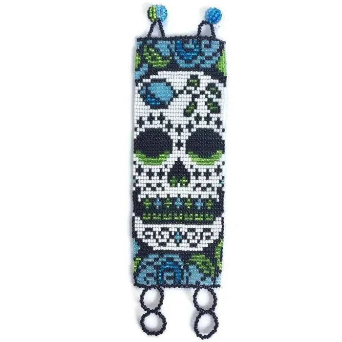Sugar Skull | Catrina Seed Bead Adjustable Closure Bracelet - Guatemala