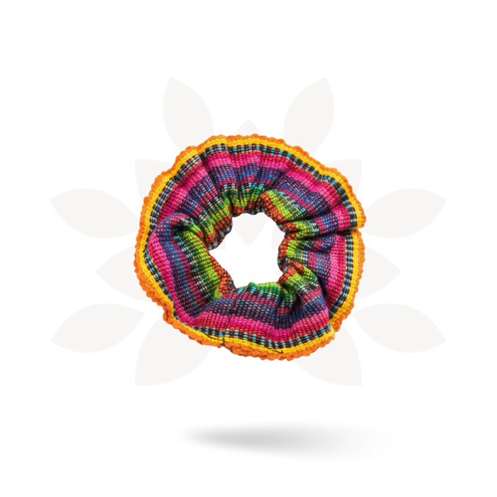 Sustainable Textile Multicolor Hair Scrunchie - Guatemala