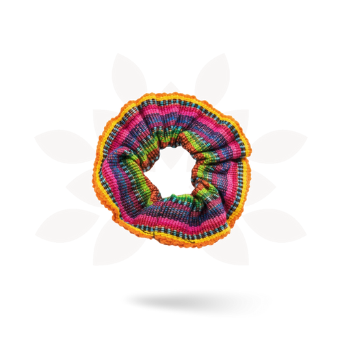 Sustainable Textile Multicolor Hair Scrunchie - Guatemala
