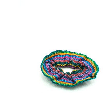 Sustainable Textile Multicolor Hair Scrunchie - Guatemala