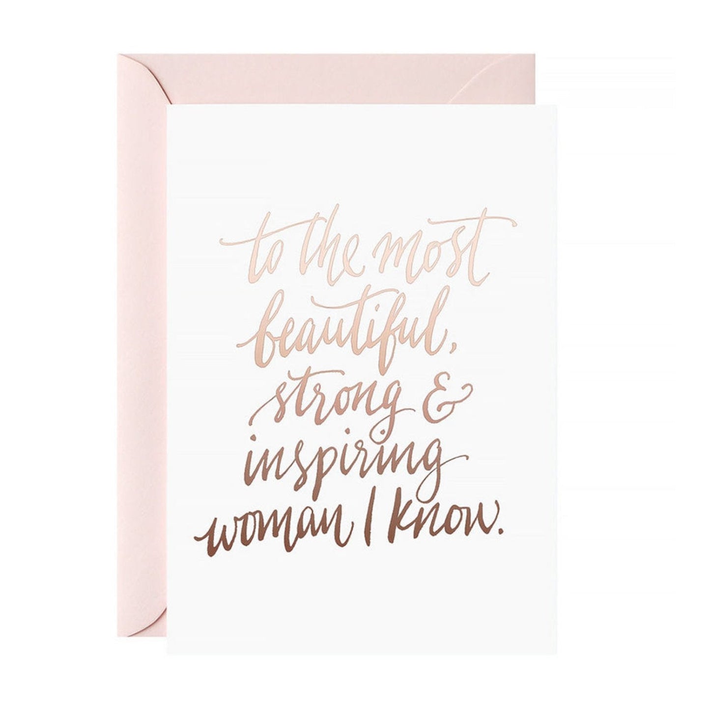 galina dixon | letterpress card | to the most beautiful woman | rose gold