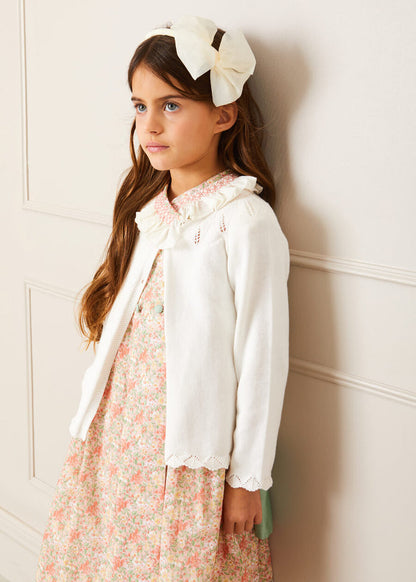 Traditional Big Bow Tulle Hairband in Ivory HAIR ACCESSORIES from Pepa London