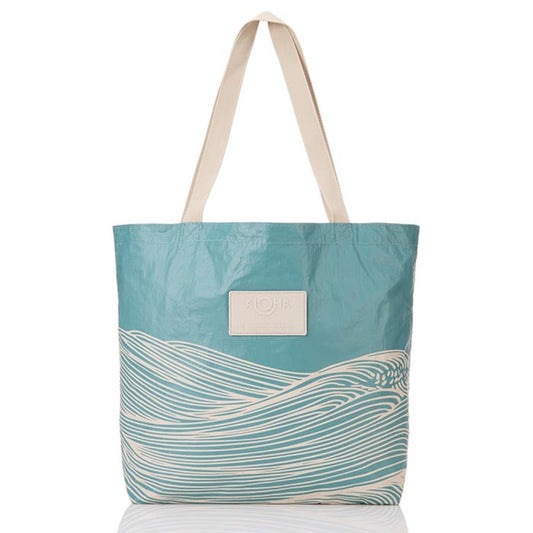 ALOHA COLLECTION - Sea Reversible Tote Bag | Tide/Sandstone
