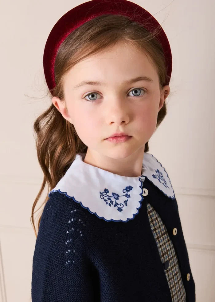 Velvet Padded Hairband in Burgundy HAIR ACCESSORIES from Pepa London
