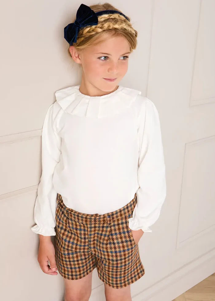 Vincent Check Shorts in Brown (4-10yrs) SHORTS from Pepa London