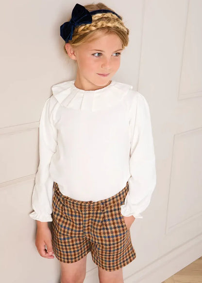 Vincent Check Shorts in Brown (4-10yrs) SHORTS from Pepa London
