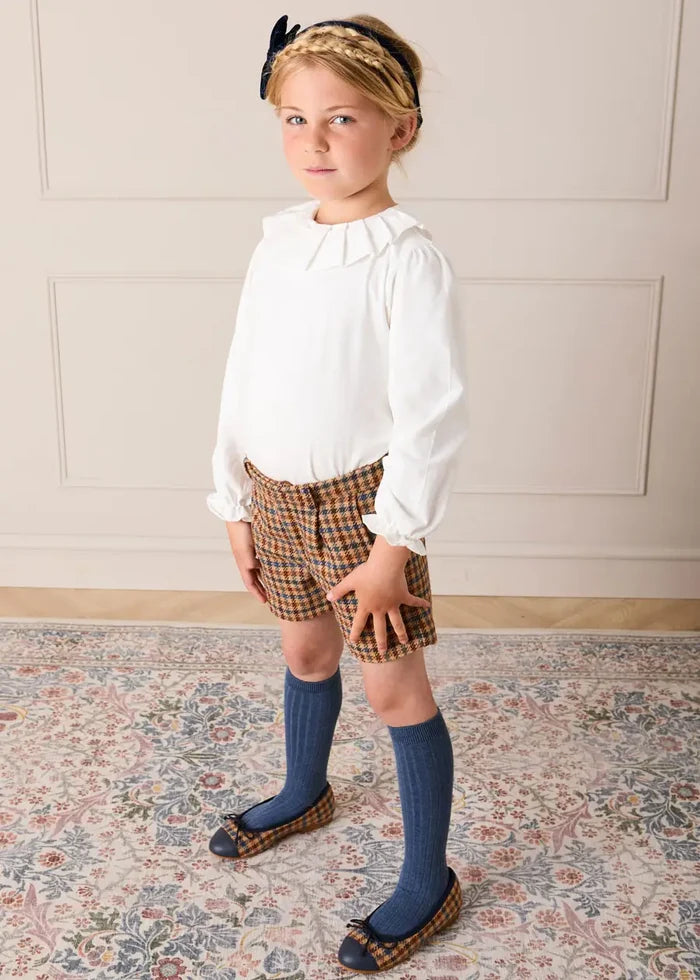 Vincent Check Shorts in Brown (4-10yrs) SHORTS from Pepa London