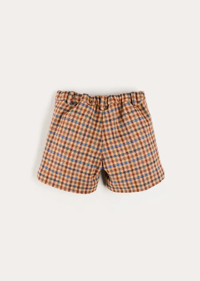 Vincent Check Shorts in Brown (4-10yrs) SHORTS from Pepa London