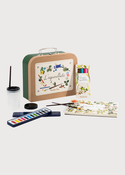 Watercolour Artists Kit In Mini Suitcase TOYS from Pepa London