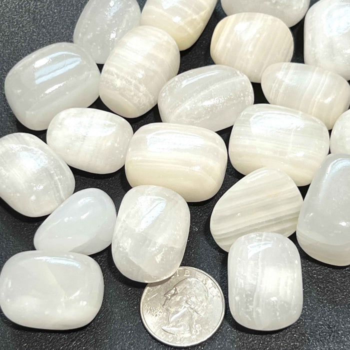 White Banded Calcite Tumbled Stones (By The Piece Or Pound)