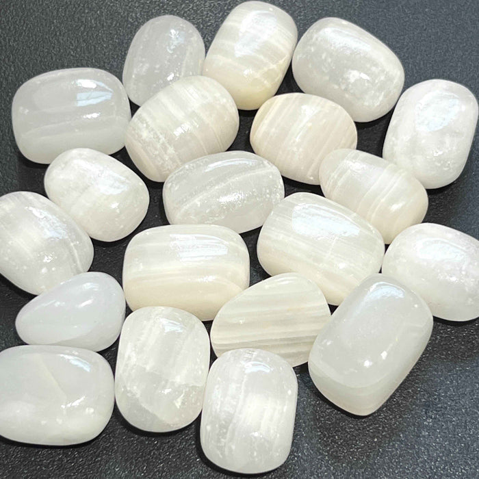 White Banded Calcite Tumbled Stones (By The Piece Or Pound)