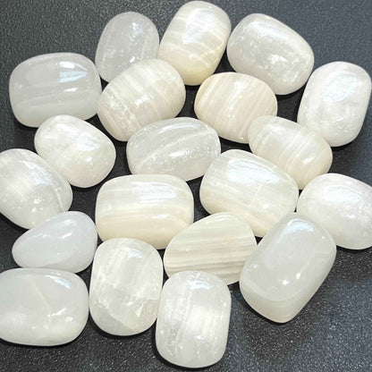 White Banded Calcite Tumbled Stones (By The Piece Or Pound)
