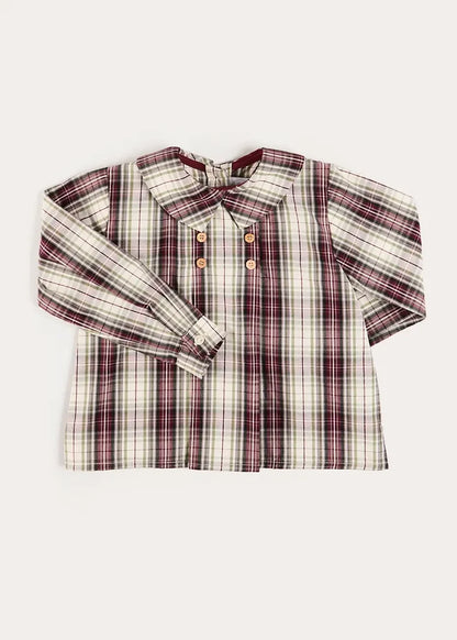 Whittaker Check Long Sleeve Shirt in Brown (12mths-4yrs) SHIRTS from Pepa London