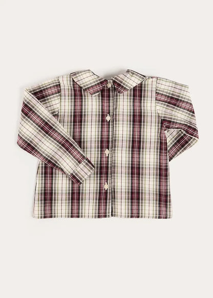 Whittaker Check Long Sleeve Shirt in Brown (12mths-4yrs) SHIRTS from Pepa London