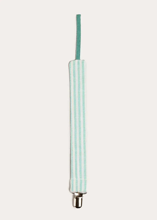 Wimbledon Stripe Dummy Clip in Green ACCESSORIES from Pepa London