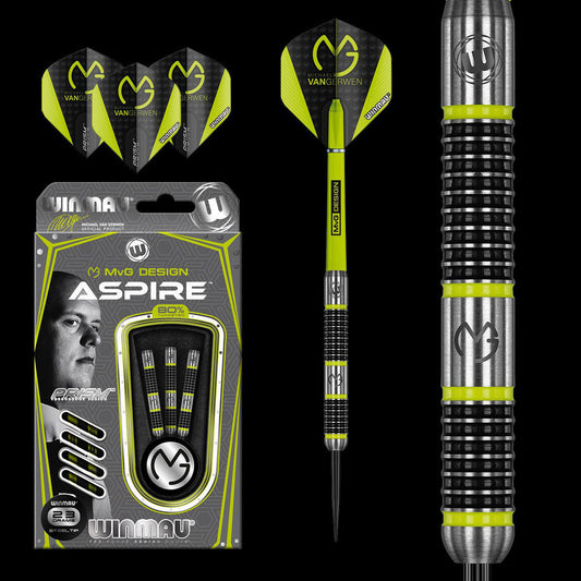 WINMAU MVG Aspire Darts - 80% Tungsten - 21g