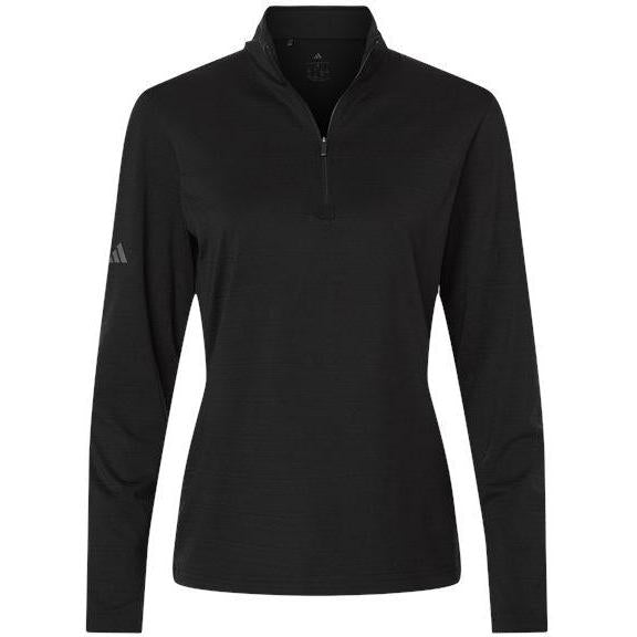 Adidas Women's Textured Stripe Quarter-Zip Pullover