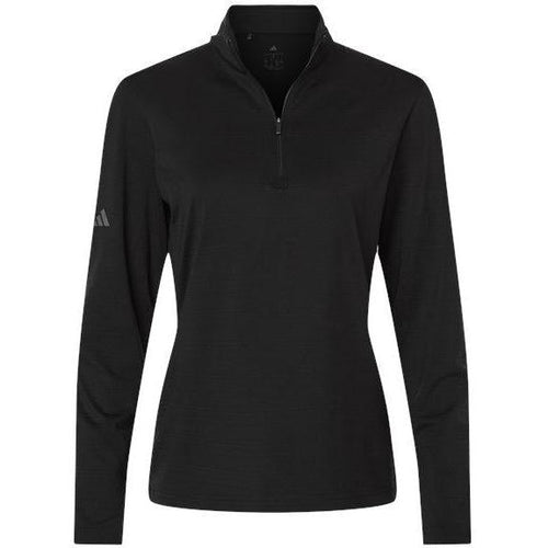 Adidas Women's Textured Stripe Quarter-Zip Pullover