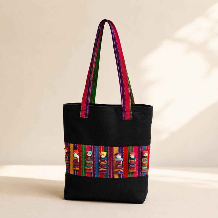 Worry Doll Carry-All Woven Tote - Guatemala