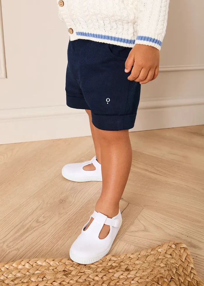Woven T-Bar Baby Shoes in White (20-26EU) SHOES from Pepa London