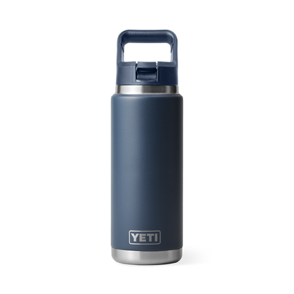 Yeti 26 oz Rambler Bottle w/Straw Cap Accessories Yeti Navy