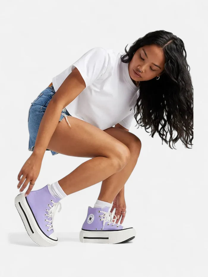 Zapatillas Converse Chuck Taylor Double Stack Hi Lila