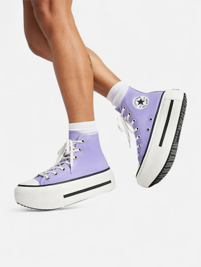 Zapatillas Converse Chuck Taylor Double Stack Hi Lila