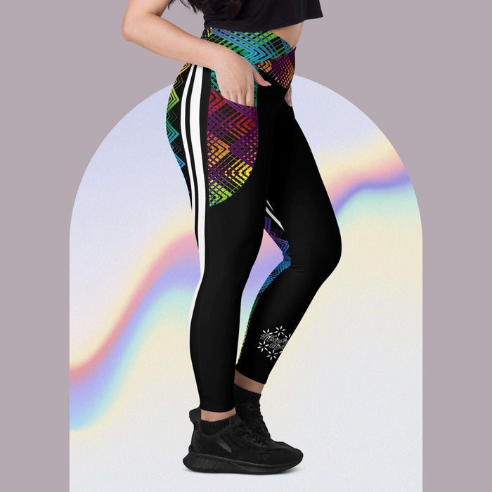 Ziggy Stripes | Crossover Leggings with Pockets